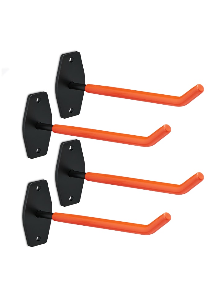 relaxdays 4 x Reifenhalter in Orange/ Schwarz günstig kaufen onesize