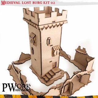 MDF Terrain Scenery: Medieval Lost Burg 02
