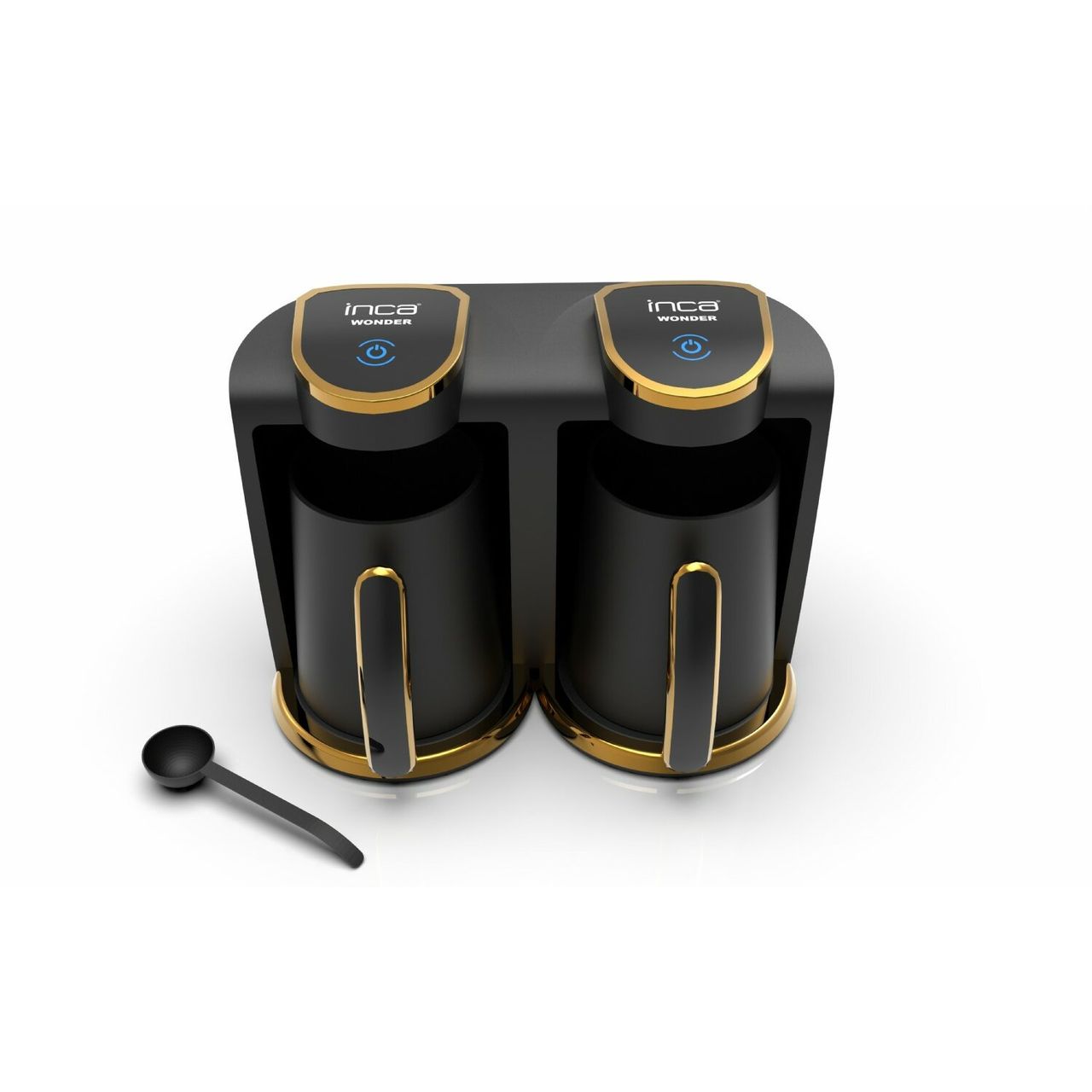 Inca Turkische Kaffeemaschine Duo Wonder Serie IKM-02 Mokka Maschine 800W schwarz