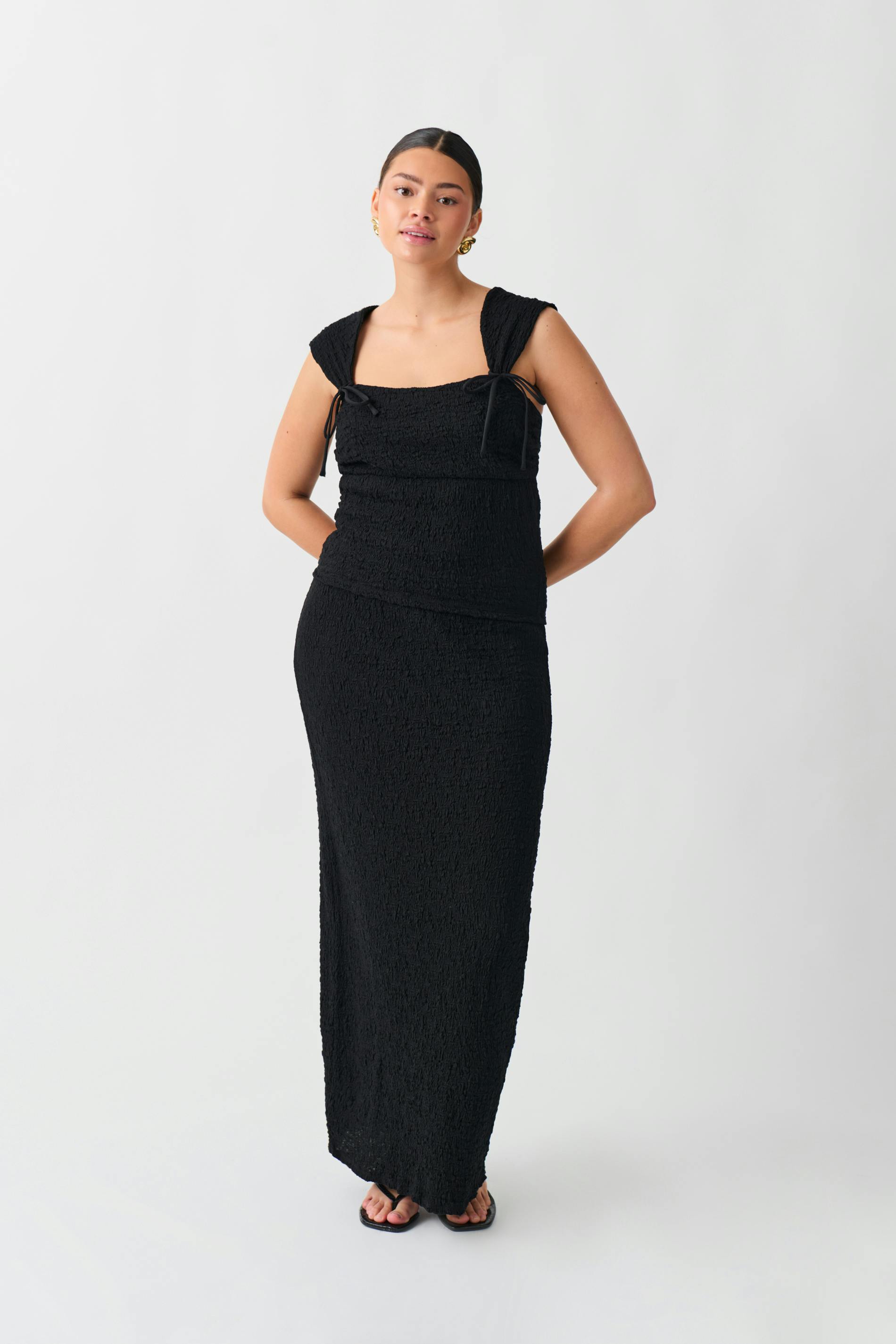 Structure maxi skirt
