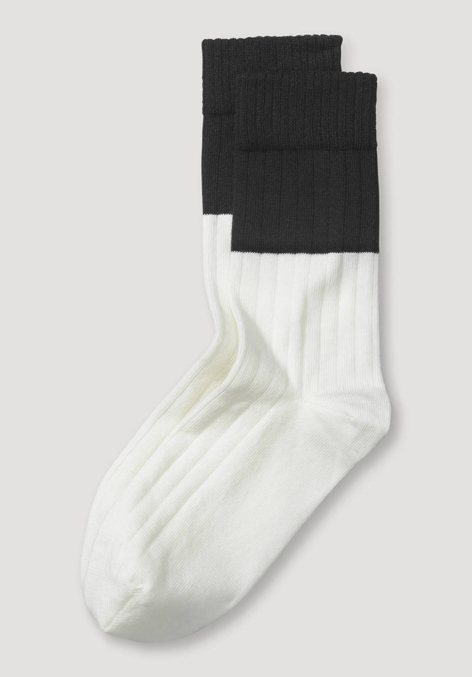 Rippsocke Bi-Color aus Bio-Baumwolle