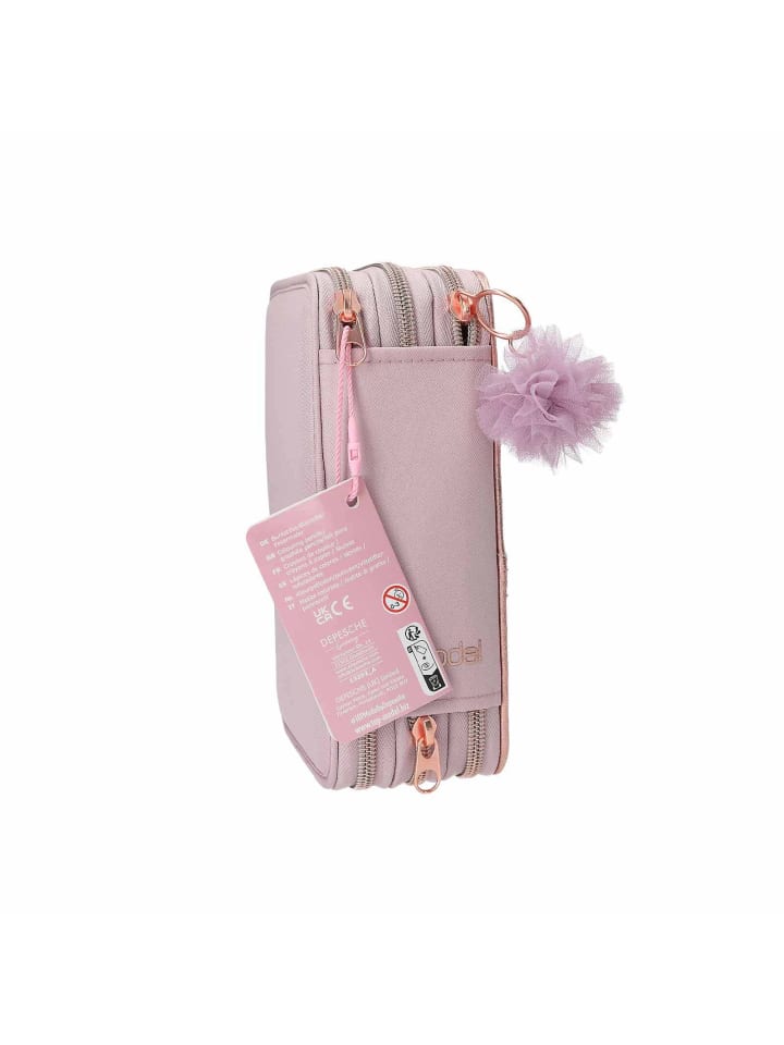 Depesche 3-Fach Federtasche VIVA VIOLET inkl. Stifte TOPModel 7,5 x 13 x 20 cm in lila günstig kaufen onesize