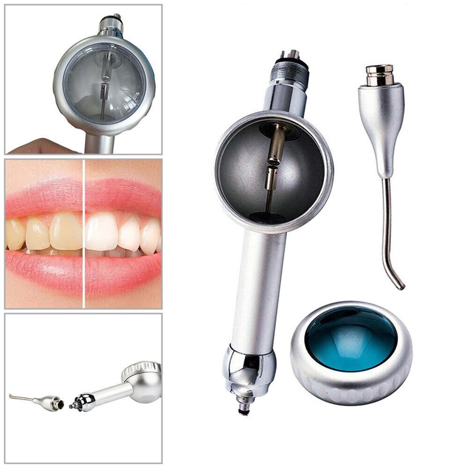 flowgoer Reise-Munddusche Dentalhygiene-Luftpolierer, Fließpolieren, Handstück Zähne Prophy Jet 4 Loch