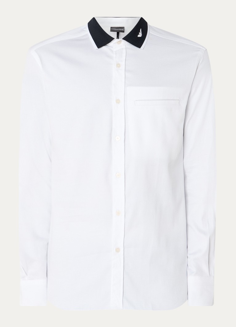 Polo Emporio Armani de corte regular com bordado do logotipo