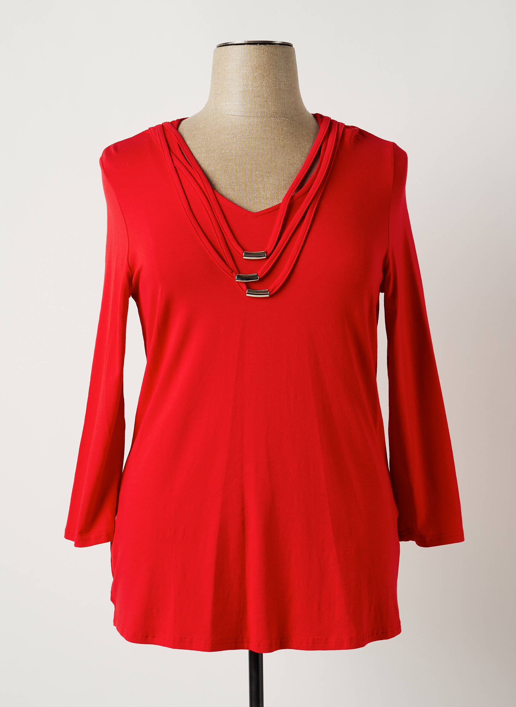 Chalou Tuniquemanchelongue Femme couleur rouge
