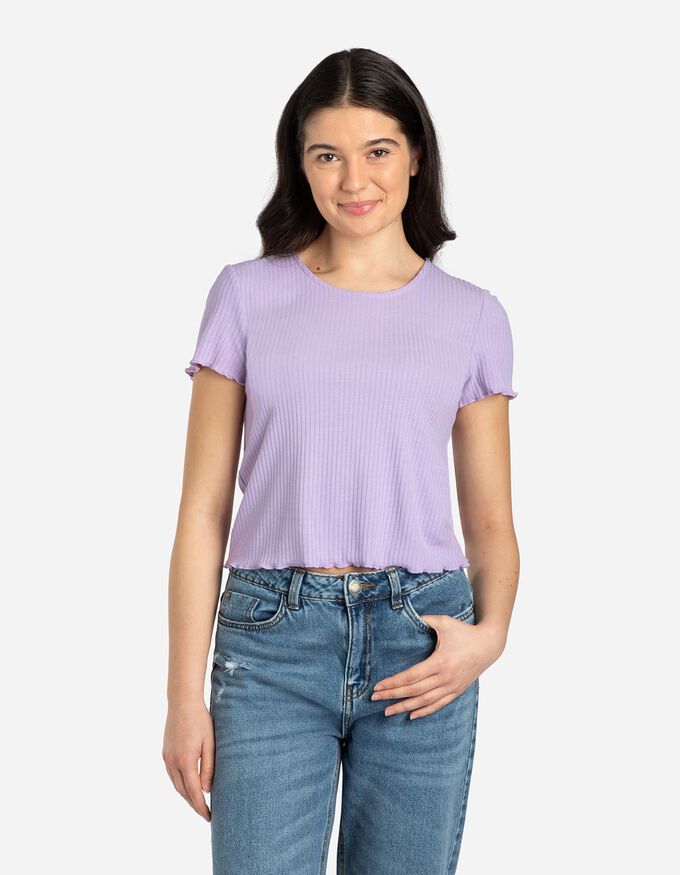 T-Shirt - Rippenstruktur