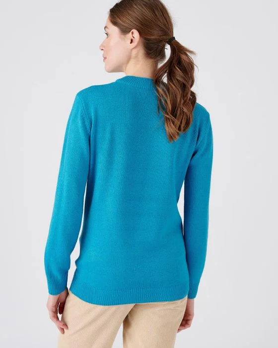 Pull col rond maille jersey