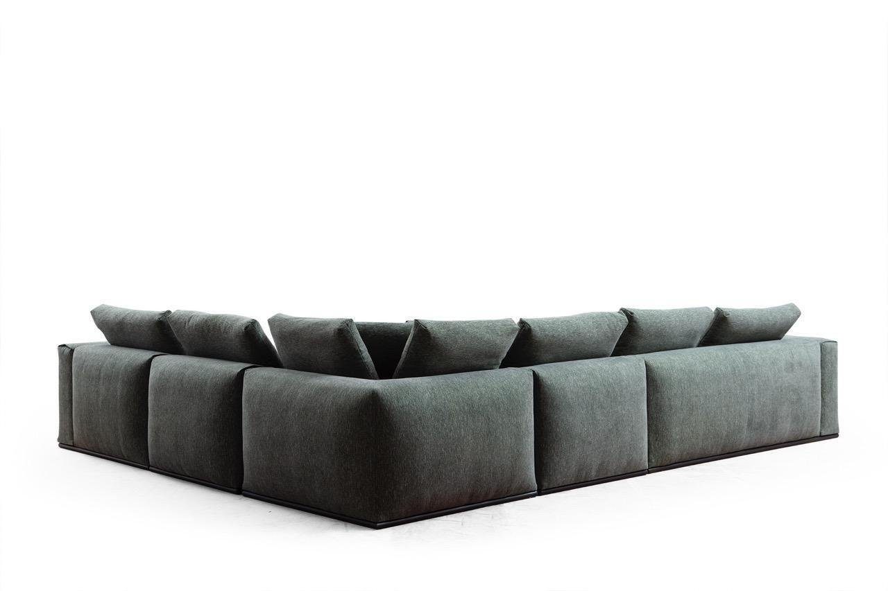 JVmoebel 3-Sitzer Wohnzimmer Sofa 3 Sitzer Polster Sofas Design Holz Textil neu Modern, 1 Teile, Made in Europa