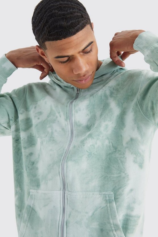 Batik Hoodie mit Reißverschluss
