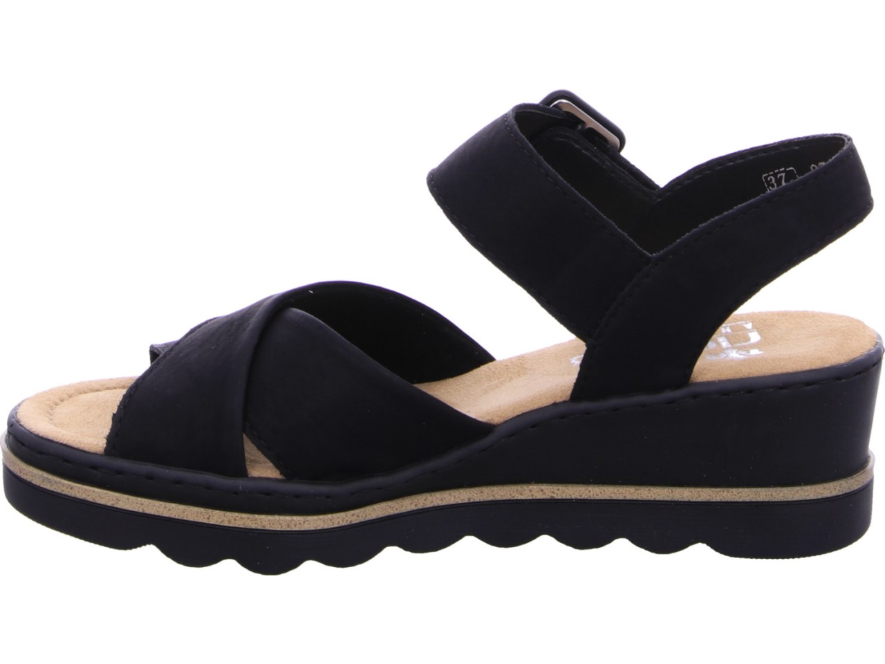 RIEKER Klassische Sandalen schwarz