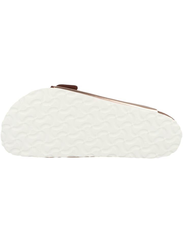 Birkenstock Sandale Arizona Glattleder Weichbettung schmal in braun günstig kaufen