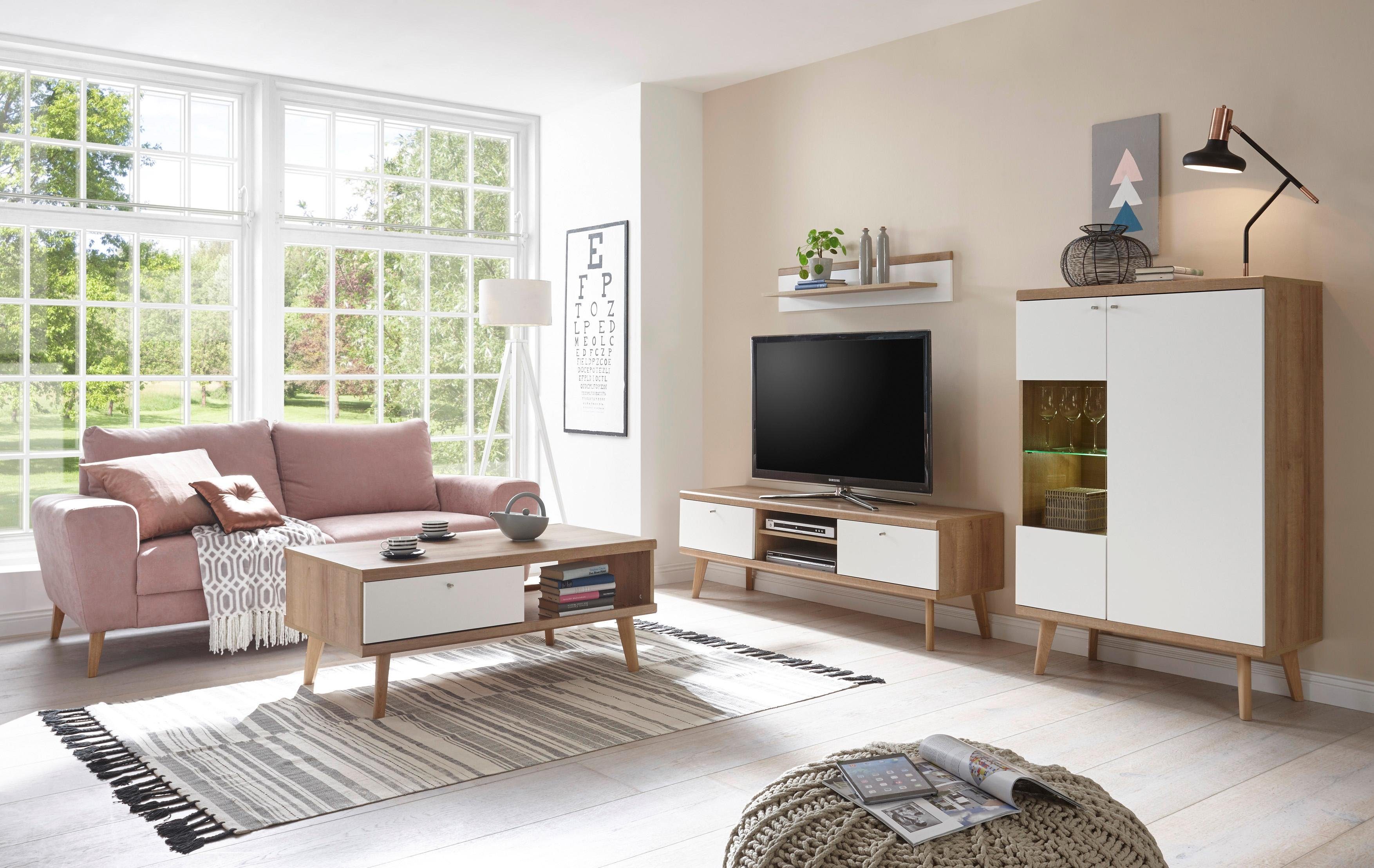 andas Wohnwand Merle, (Set, 3-St), mit besonderer Rahmenoptik, aus der freundin Home Collection