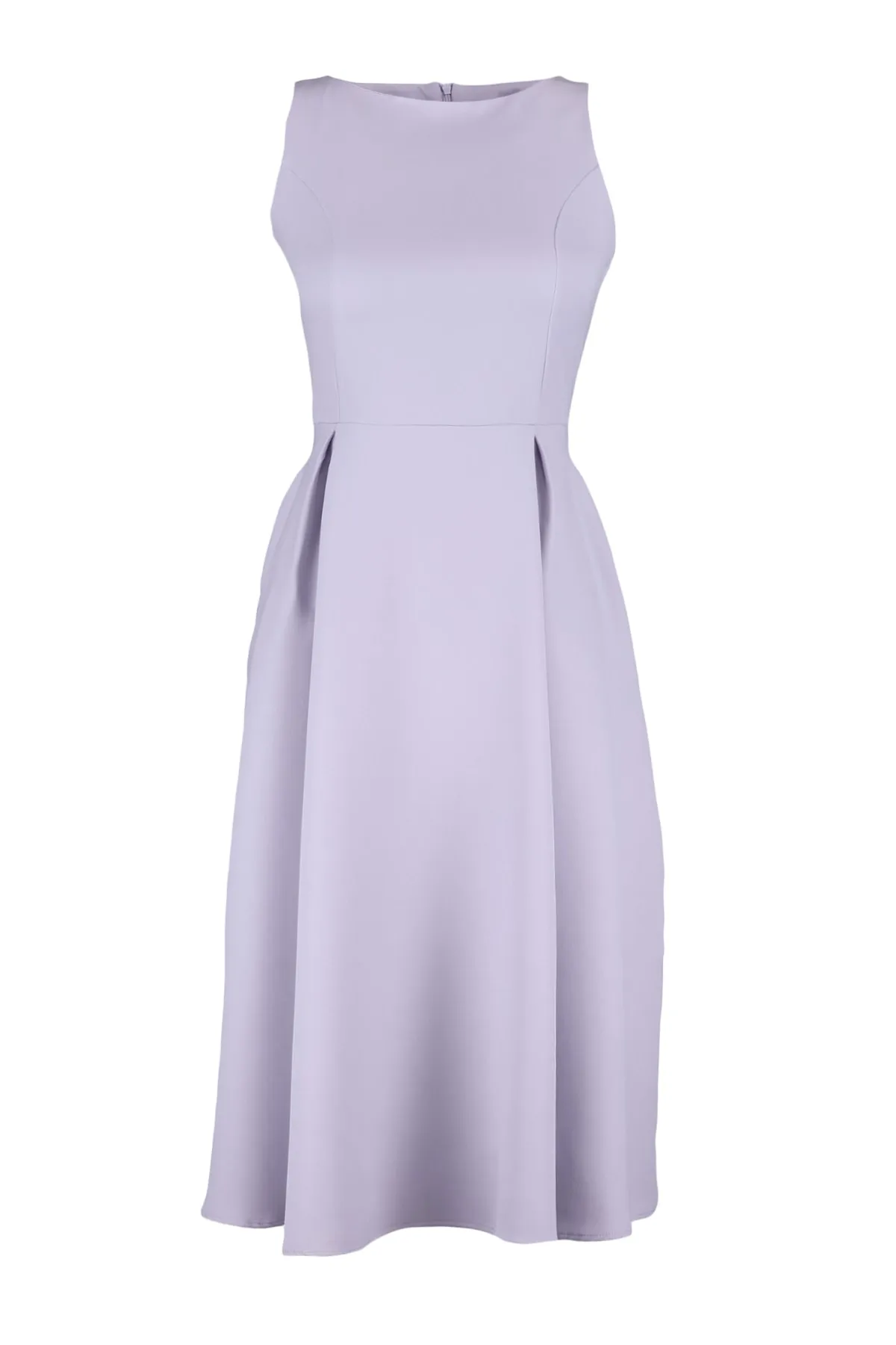 Trendyol Collection  Lilafarbenes, plissiertes Webkleid TWOSS20EL0980