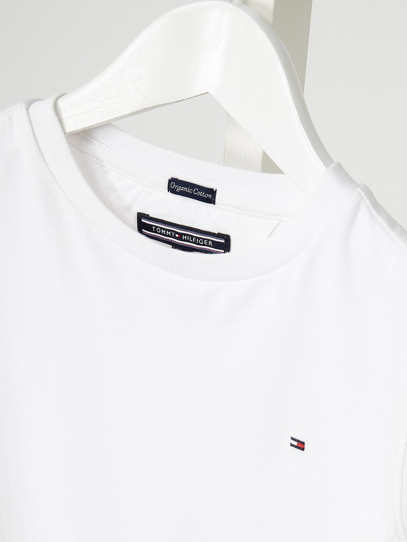 T-Shirt aus Organic Cotton mit Logo-Details in weiß