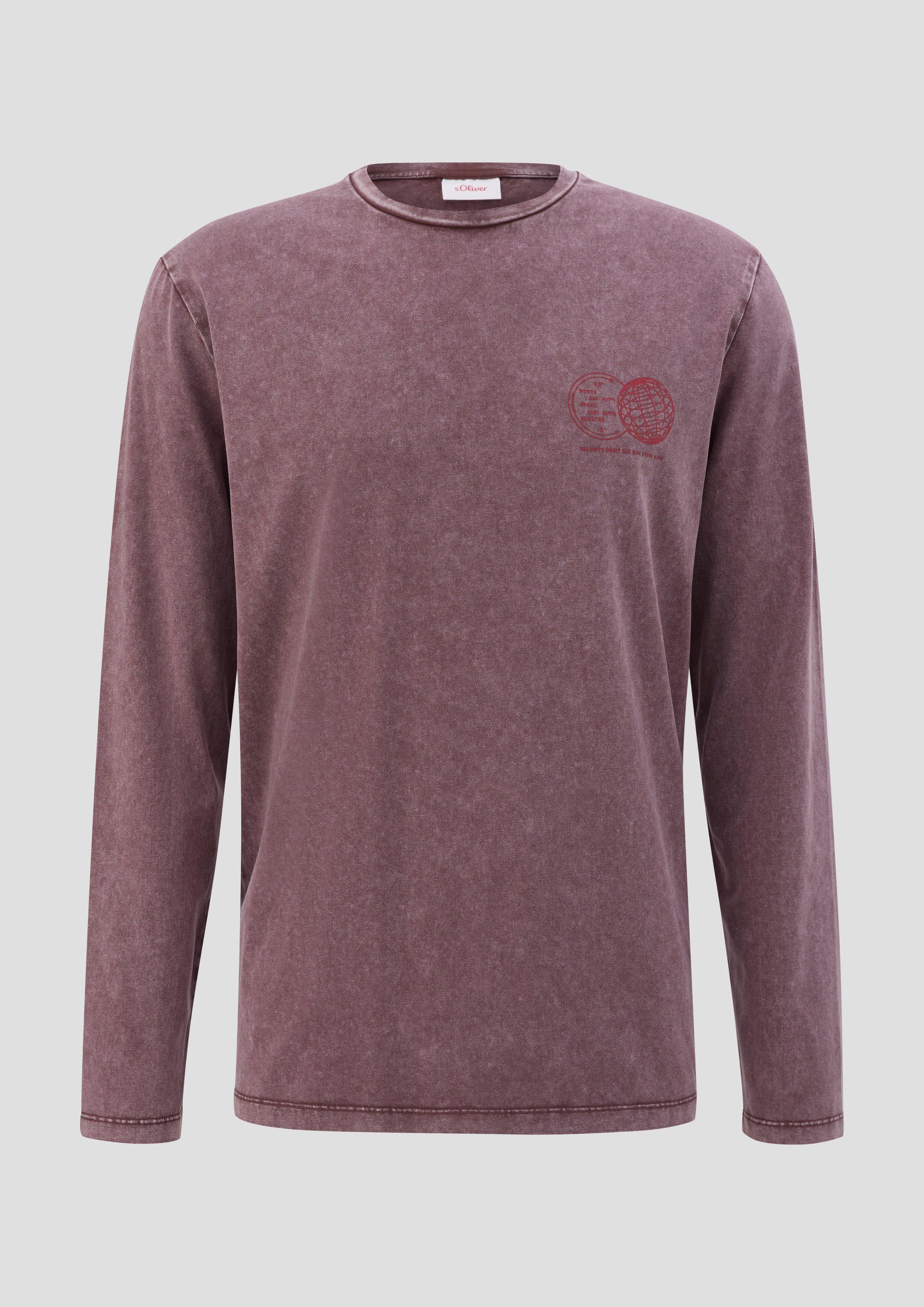 Gewaschenes Longsleeve mit Print-Detail  2135748-49D1