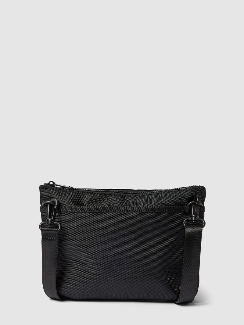 Kulturtasche mit Label-Details in schwarz