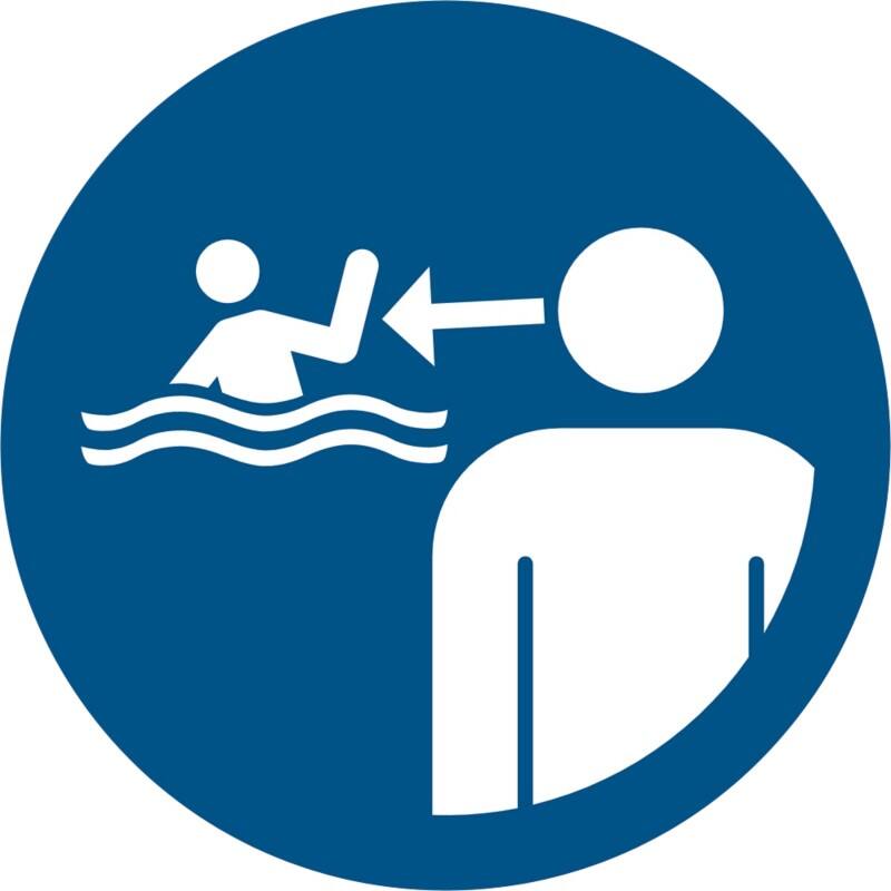 Djois Warnschild Kinder in Wassernähe beaufsichtigen Klebstoff, einschraubbar PP (Polypropylen) 30 (B) x 0,14 (H) cm 3 Stück