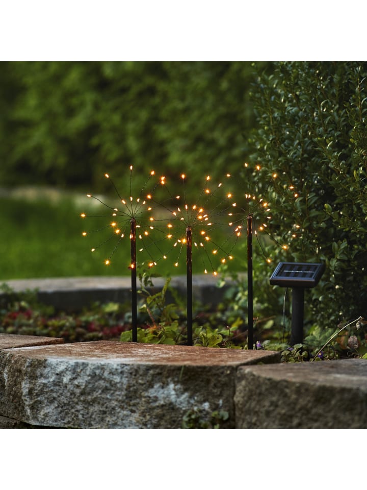 STAR Trading LED Solar Gartenleuchte FEUERWERK 3 Spieße H: 40cm Sensor günstig kaufen onesize