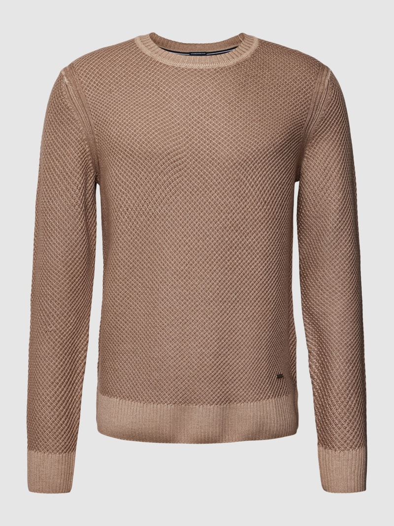 Strickpullover aus Schurwolle Modell 'Willon' in beige