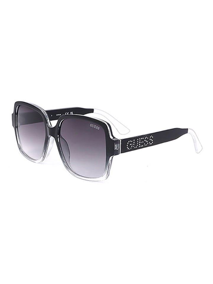 Guess Damen-Sonnenbrille in Schwarz-Transparent/ Dunkelblau günstig kaufen 55