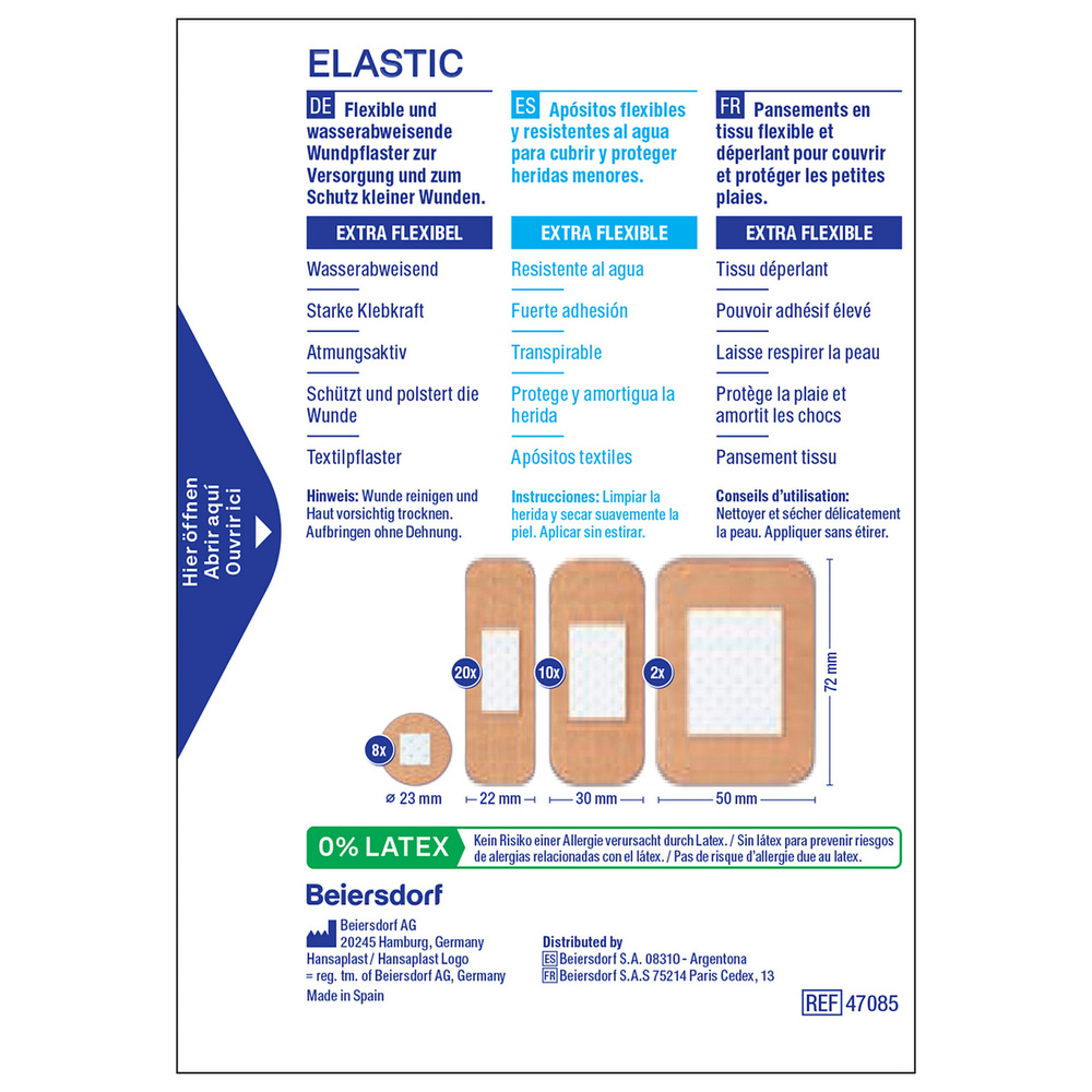 hansaplast Pansements Elastic Bandage, pansement, sparadrap