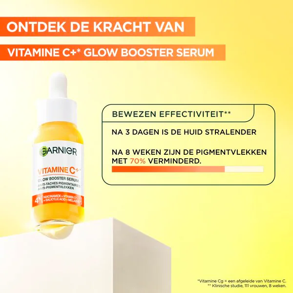 Garnier SkinActive C-vitaminos ragyogást fokozó szérum 30ml - Fakó bőrre és minden bőrtípusra