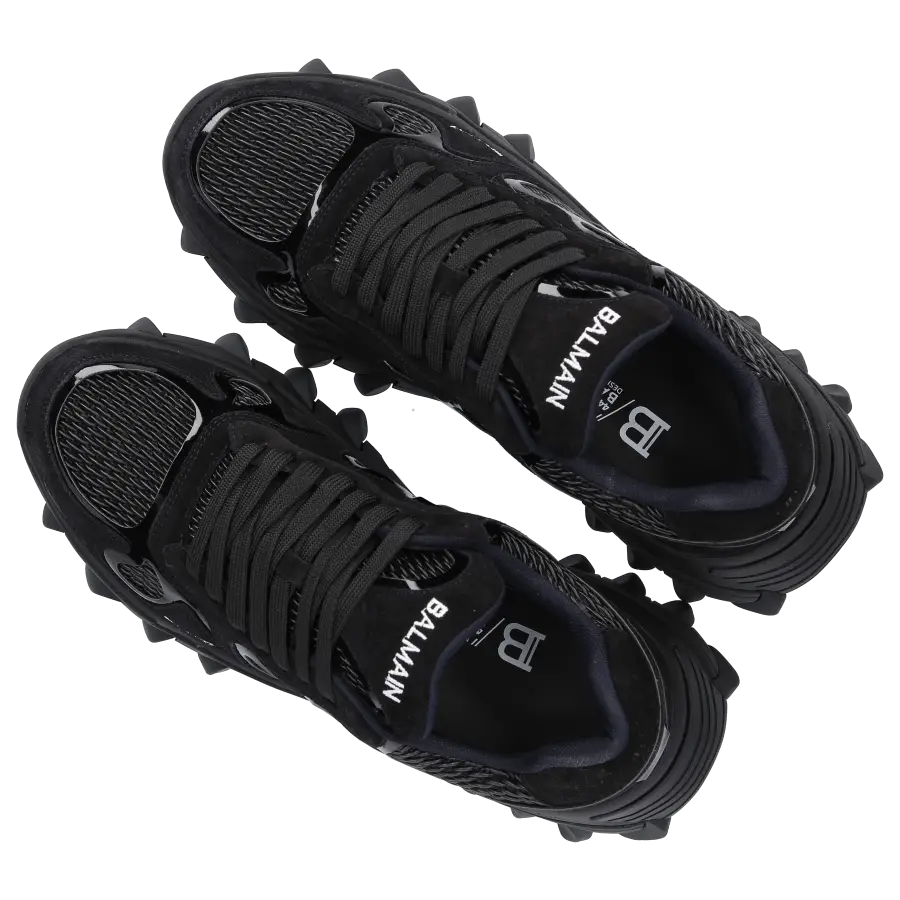 Balmain - Sneaker low B-EAST Veloursleder - schwarz