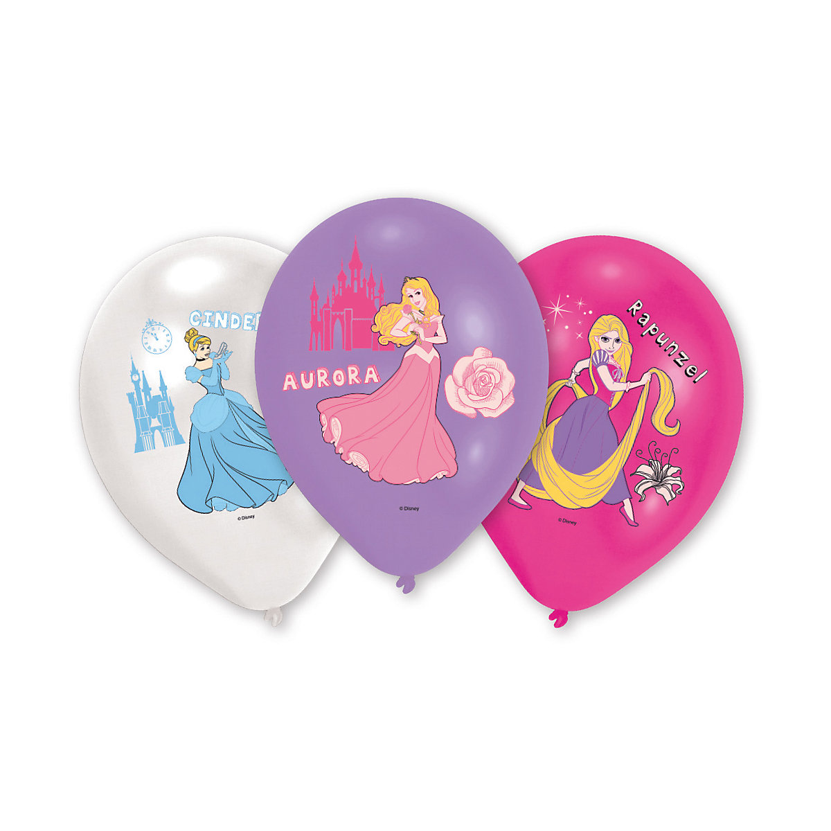 Latexballons Prinzessin 27,5 cm, 6er Pack