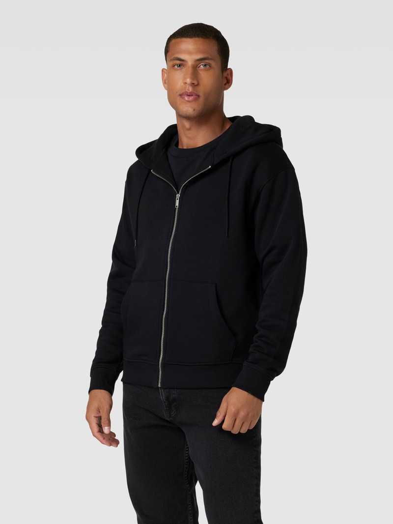 Sweatjacke mit Kapuze in schwarz