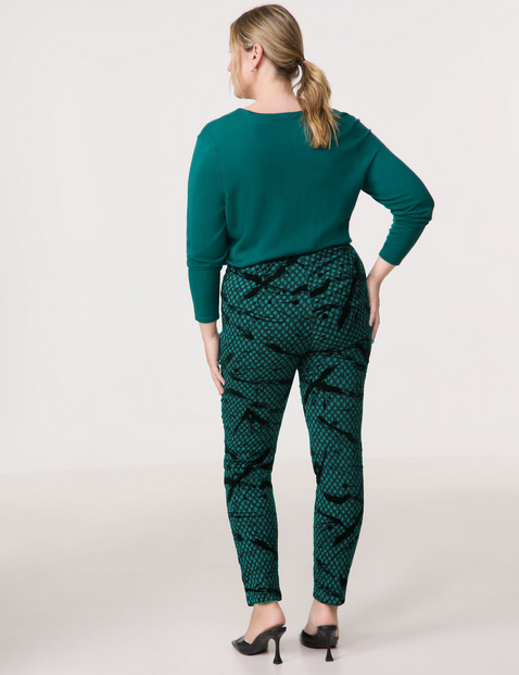 Jacquard-Hose mit Flockprint Betty