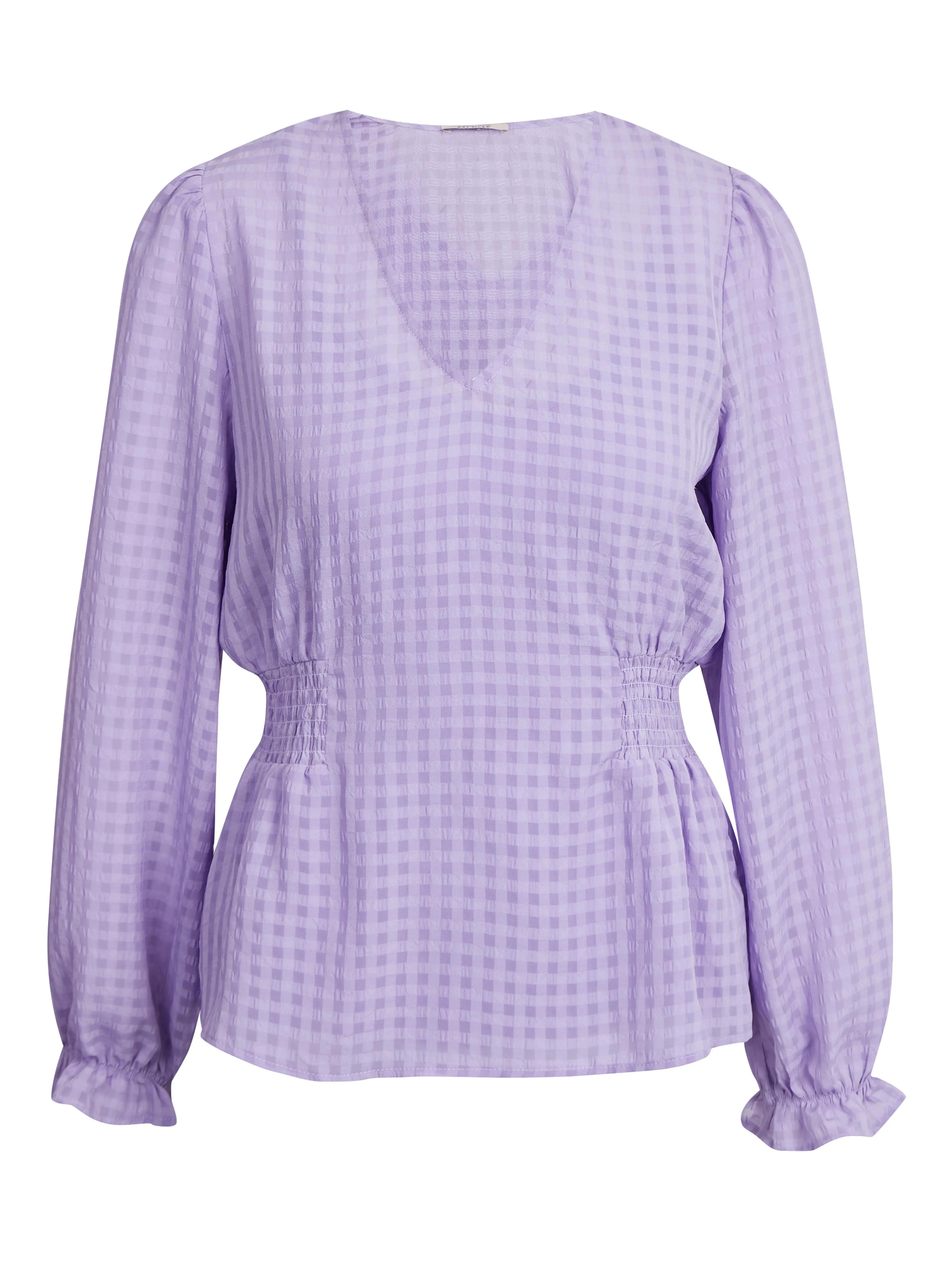 Hellviolette karierte Damenbluse ORSAY