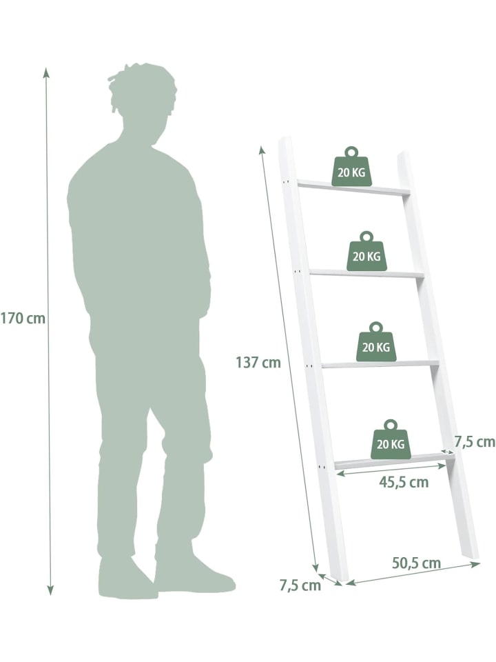 COSTWAY Handtuchhalter 5 Ebenen in Weiß günstig kaufen onesize