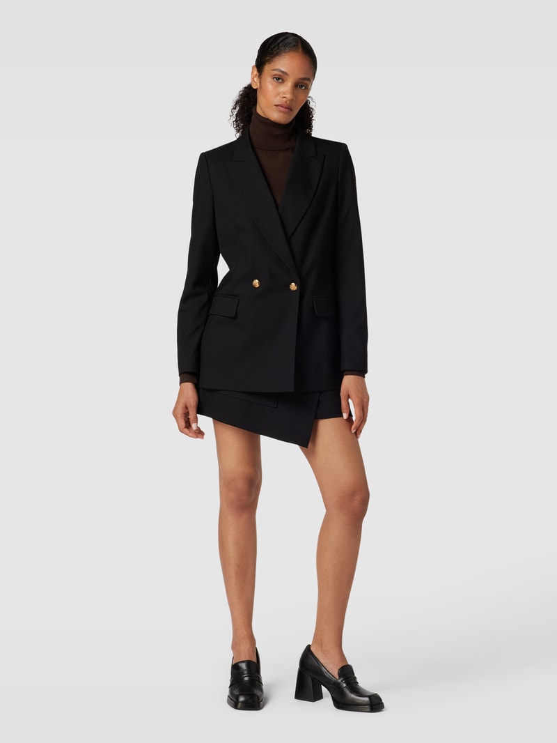 Blazer mit Reverskragen in schwarz