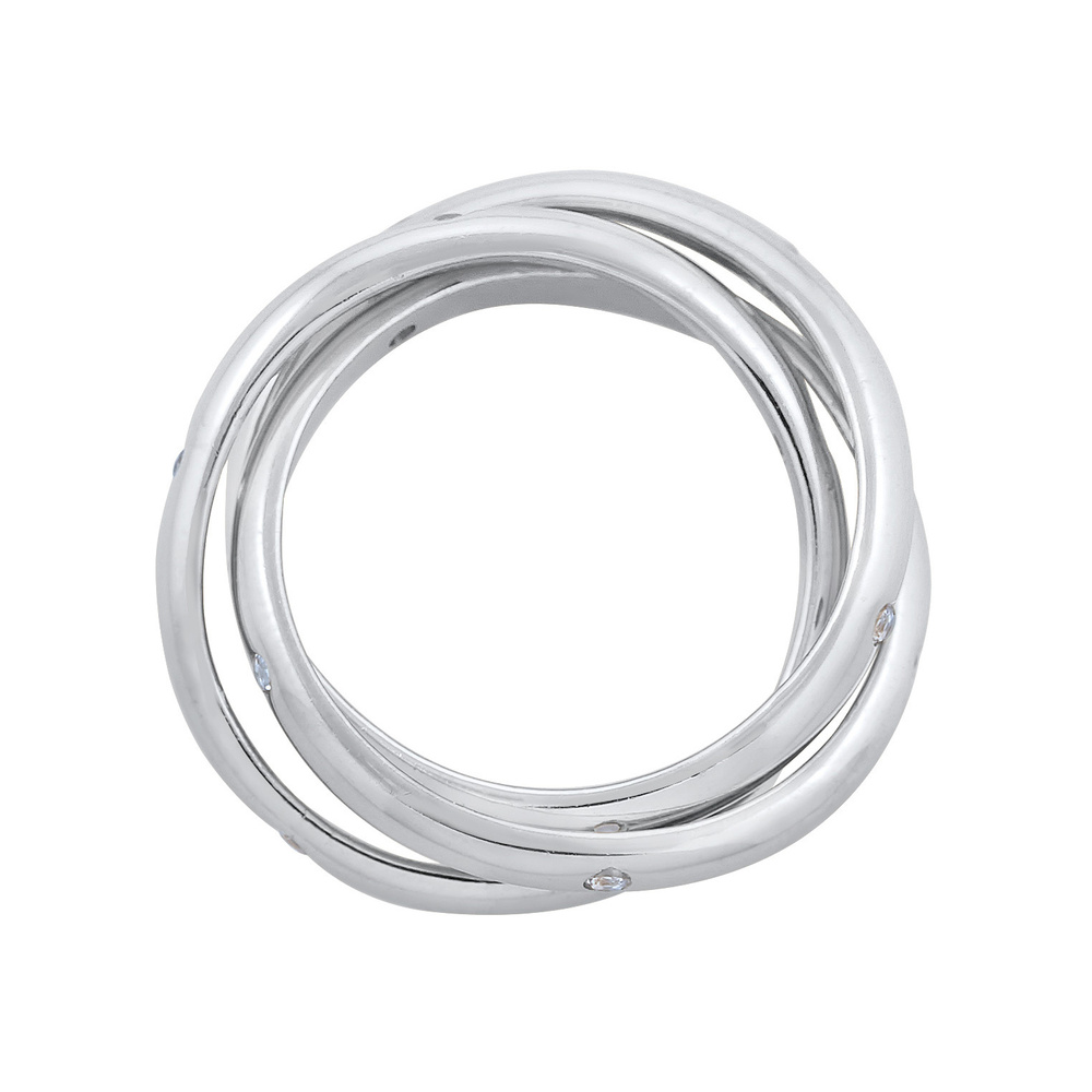 Elli PREMIUM Elli PREMIUM Bague Femmes Basique Trio Enroulement avec Topaze pierre précieuse e Bague
