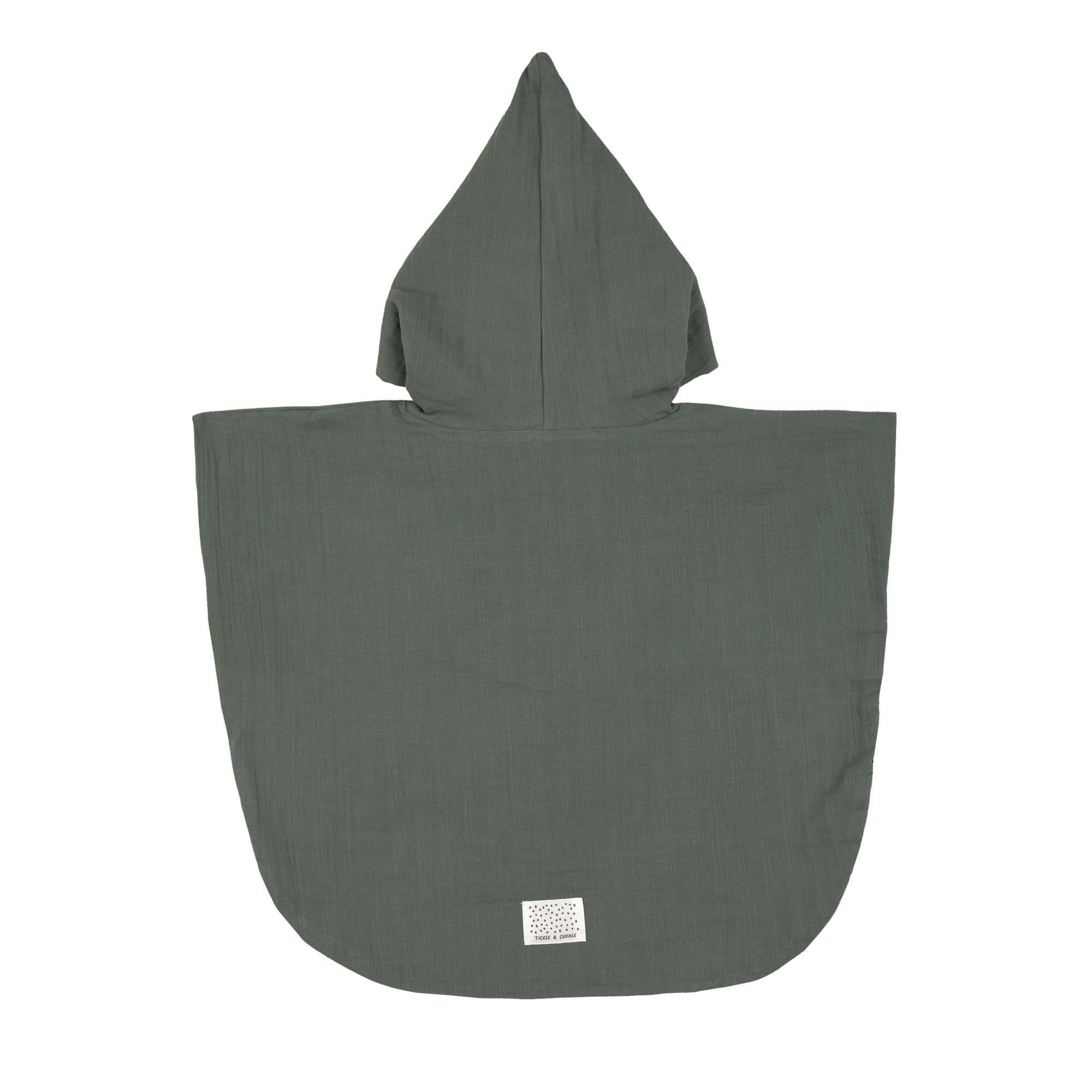 Badeponcho Kinder aus Musselin, Petrolgrün