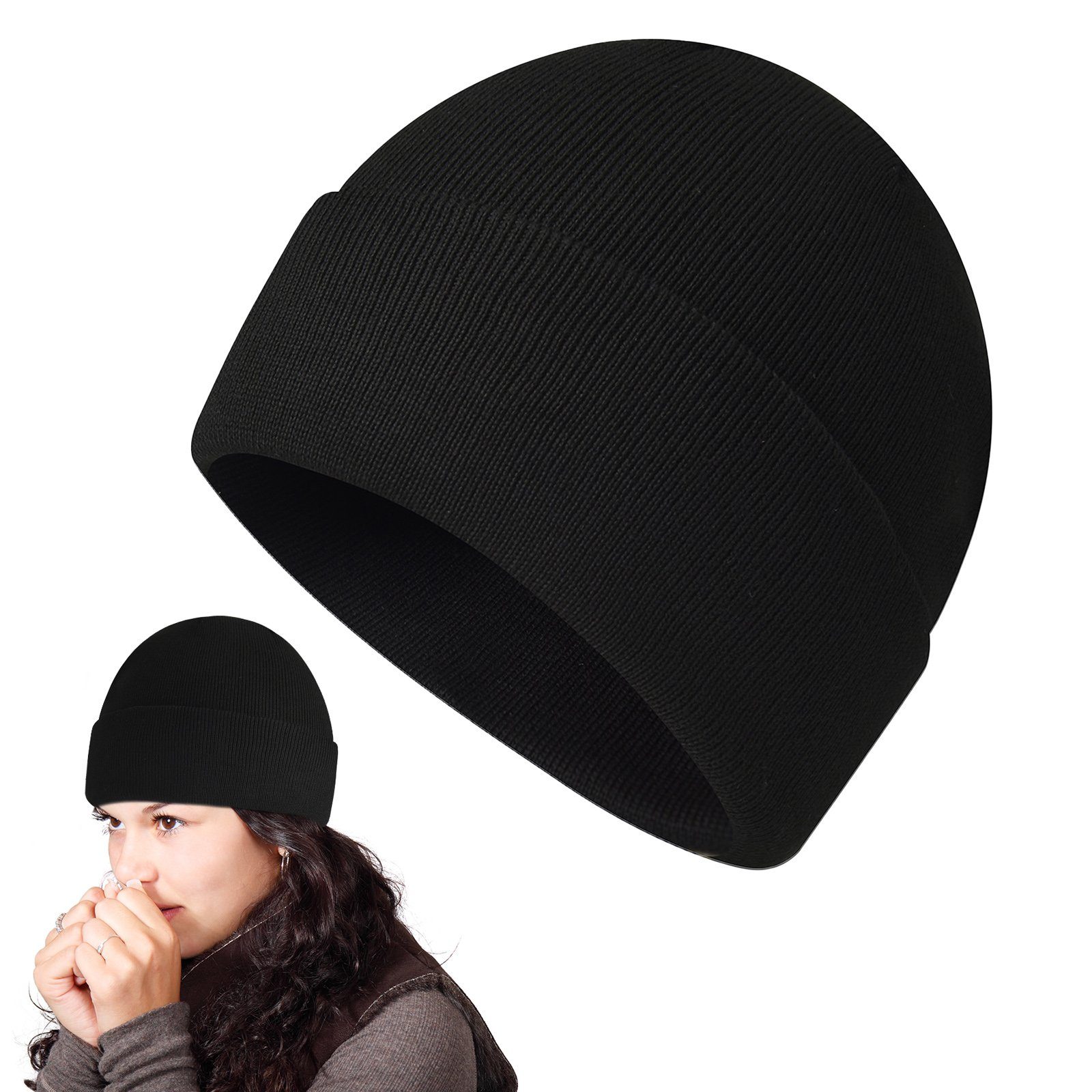 CALIYO Strickmütze Wintermütze Herren Damen Strickmütze Beanie Mütze Wollmütze Winter Erwachsener klassisches Design Herrenmütze Weich Elastisch