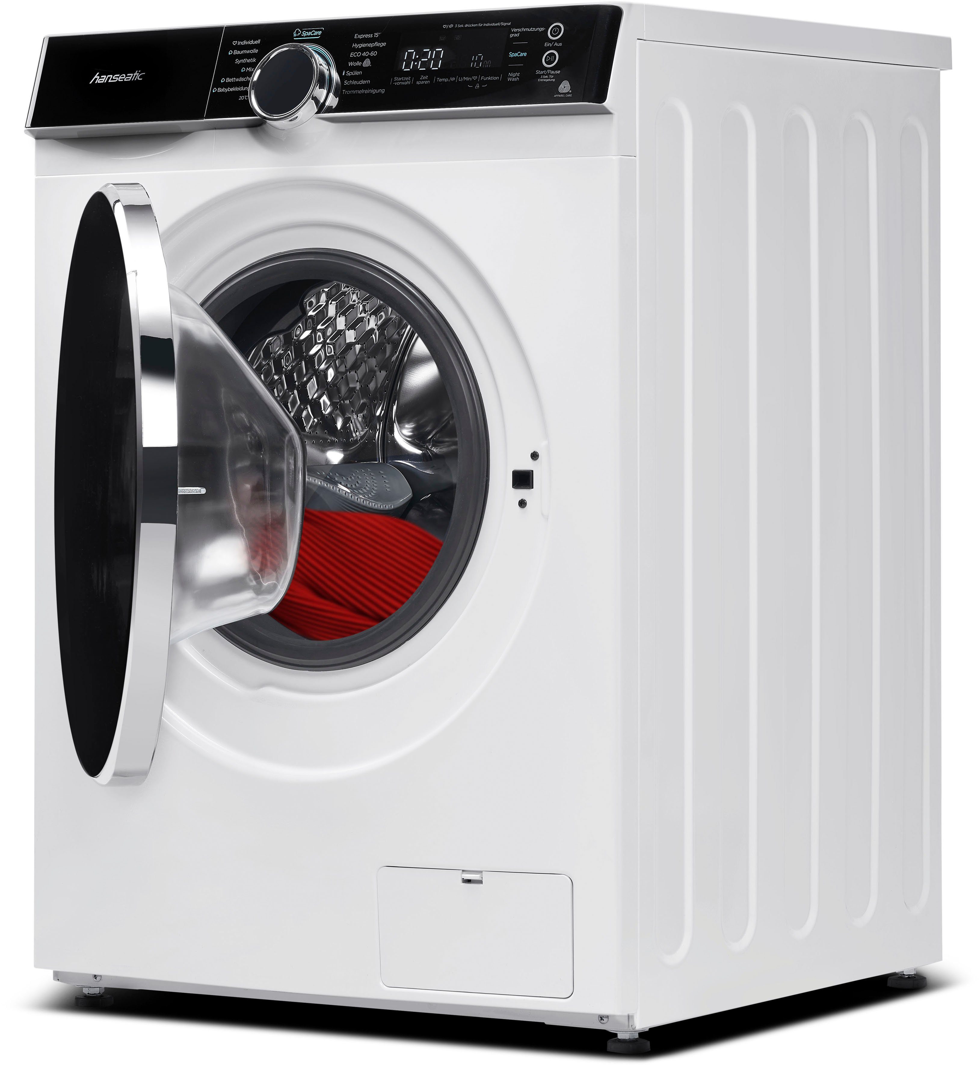 Hanseatic Waschmaschine HWMK714B, 7 kg, 1400 U/min, Nachtwaschprogramm, AquaStop, Dampfoption