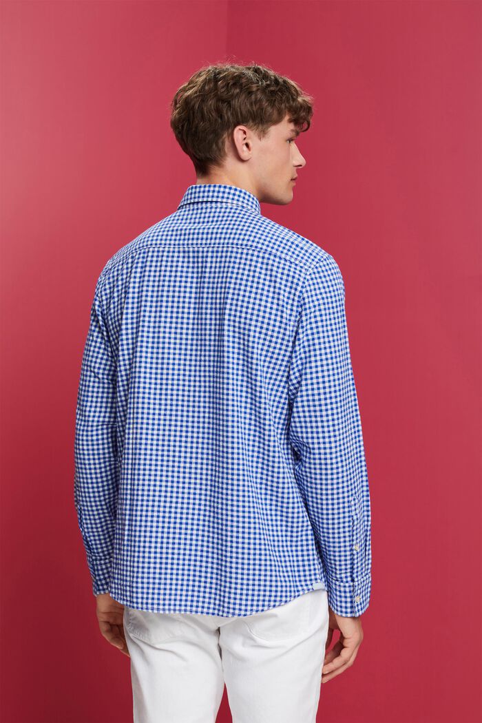 Button-Down-Hemd mit Vichy-Muster, 100% Baumwolle