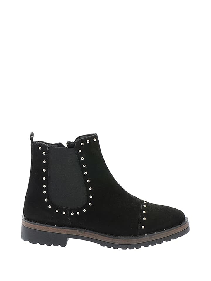 Pazolini Leder-Chelsea-Boots in Schwarz günstig kaufen 36