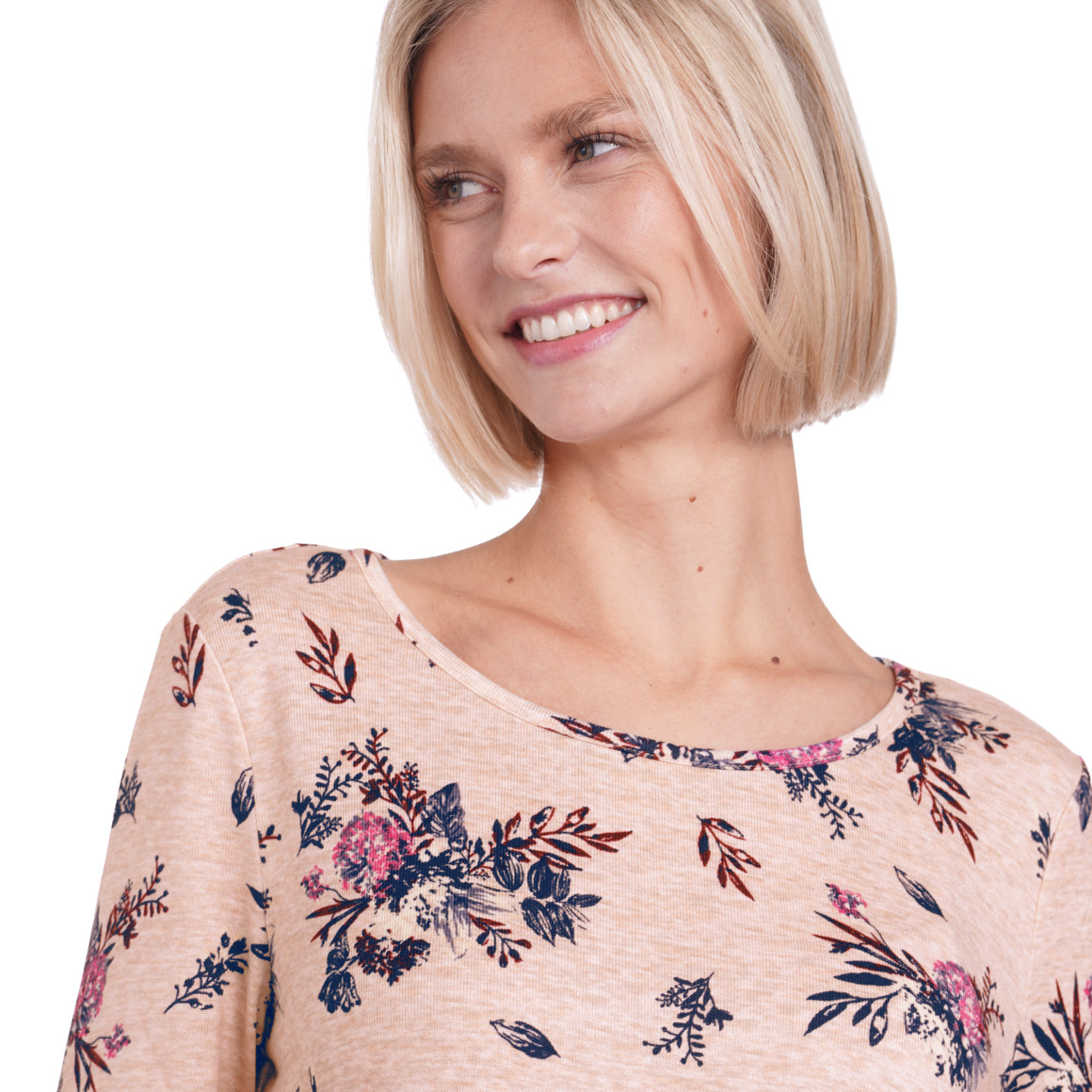 Damen Langarmshirt mit floralem Muster