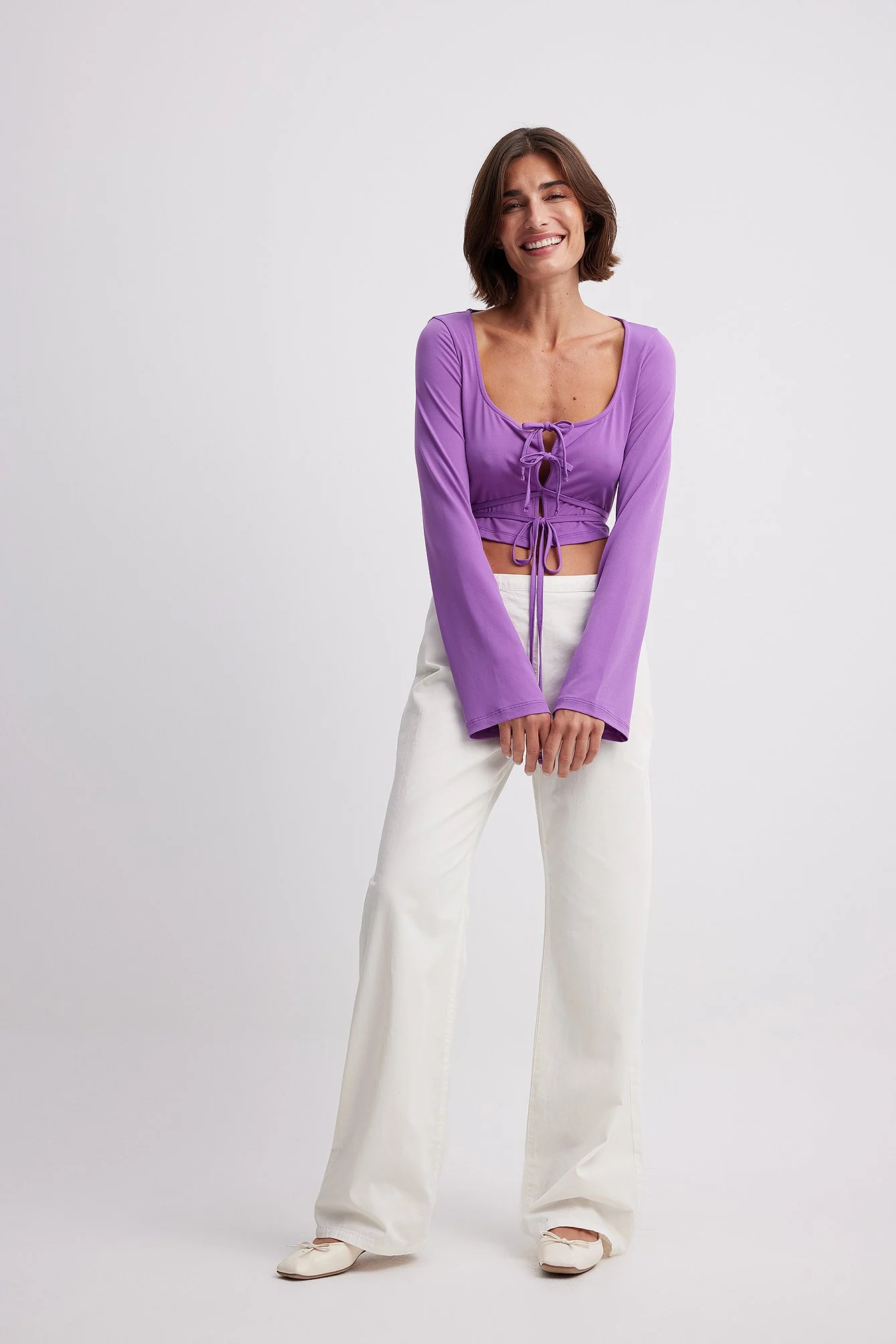 Cropped Top mit Frontdetail