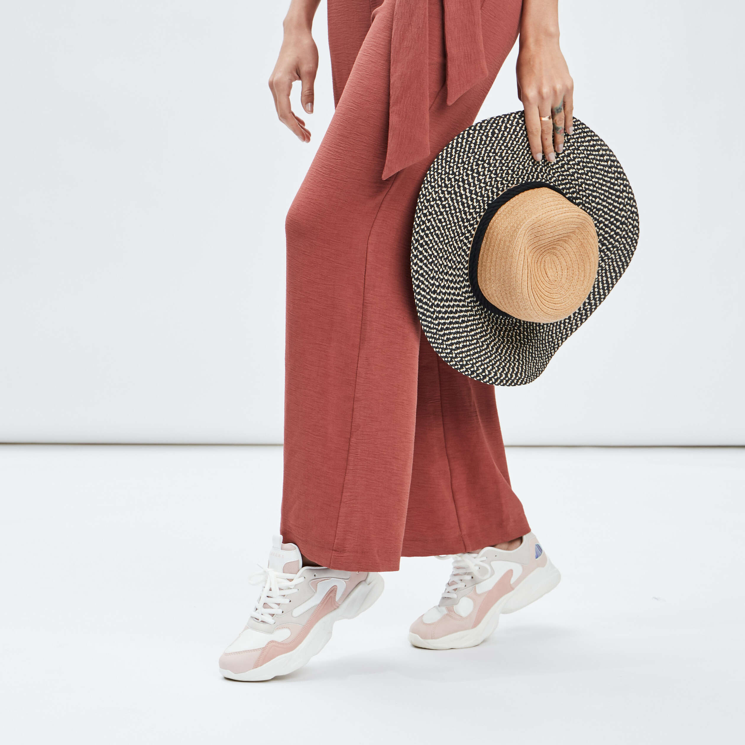 Chapeau capeline tressé multicolore femme | La Halle
