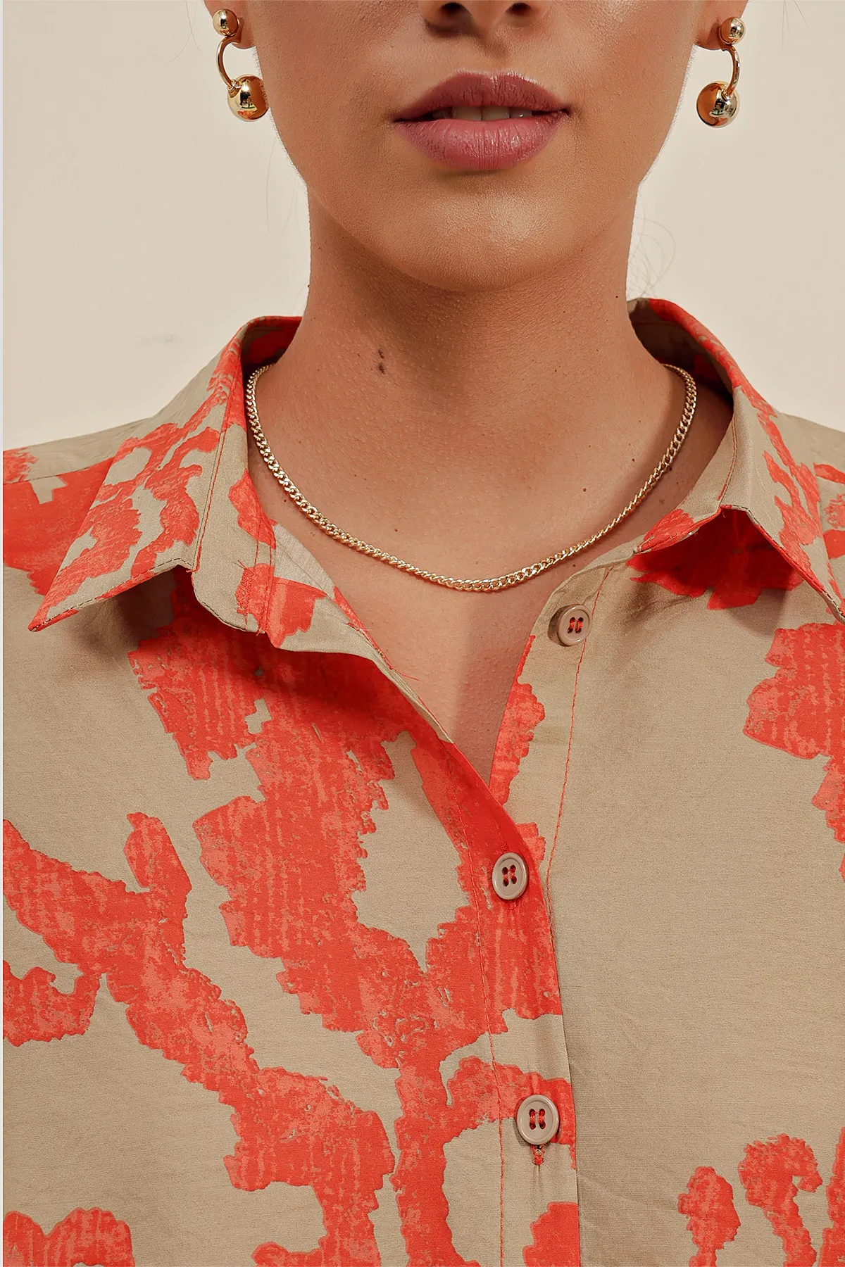 Bigdart  3900 Oversize Long Basic Shirt – V. Orange