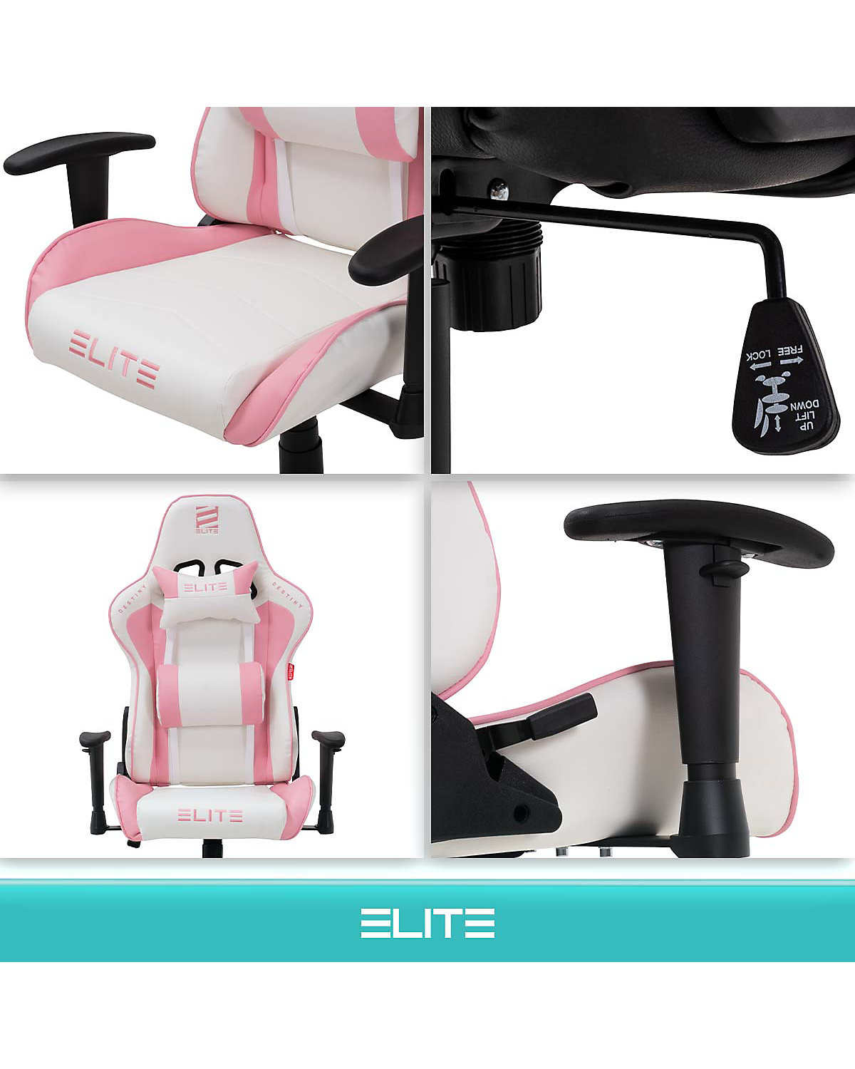 Gaming Stuhl DESTINY MG200 - Ergonomischer Racing Gaming Stuhl - Auch als RGB