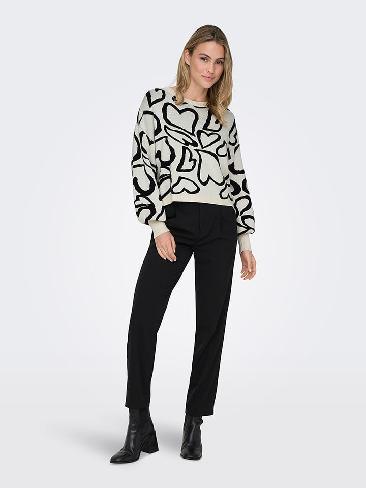 ONLY Pullover in Grau/ Schwarz günstig kaufen