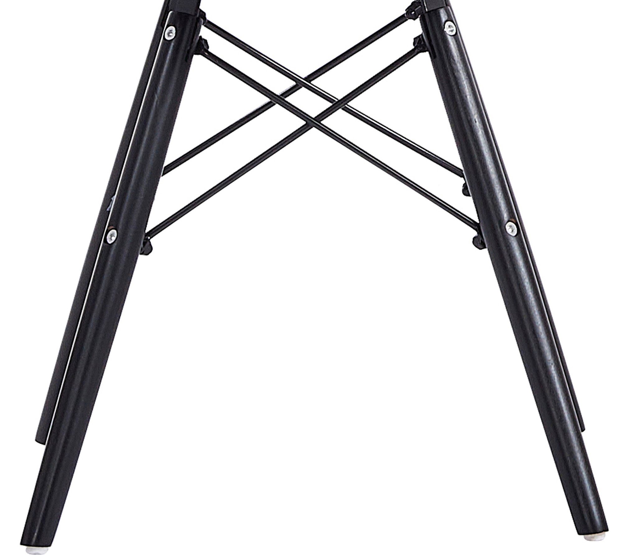 Junado® Schalenstuhl Lea, aus Kunstoff im Retro-Design, Metallfüße, verschiedene Farben
