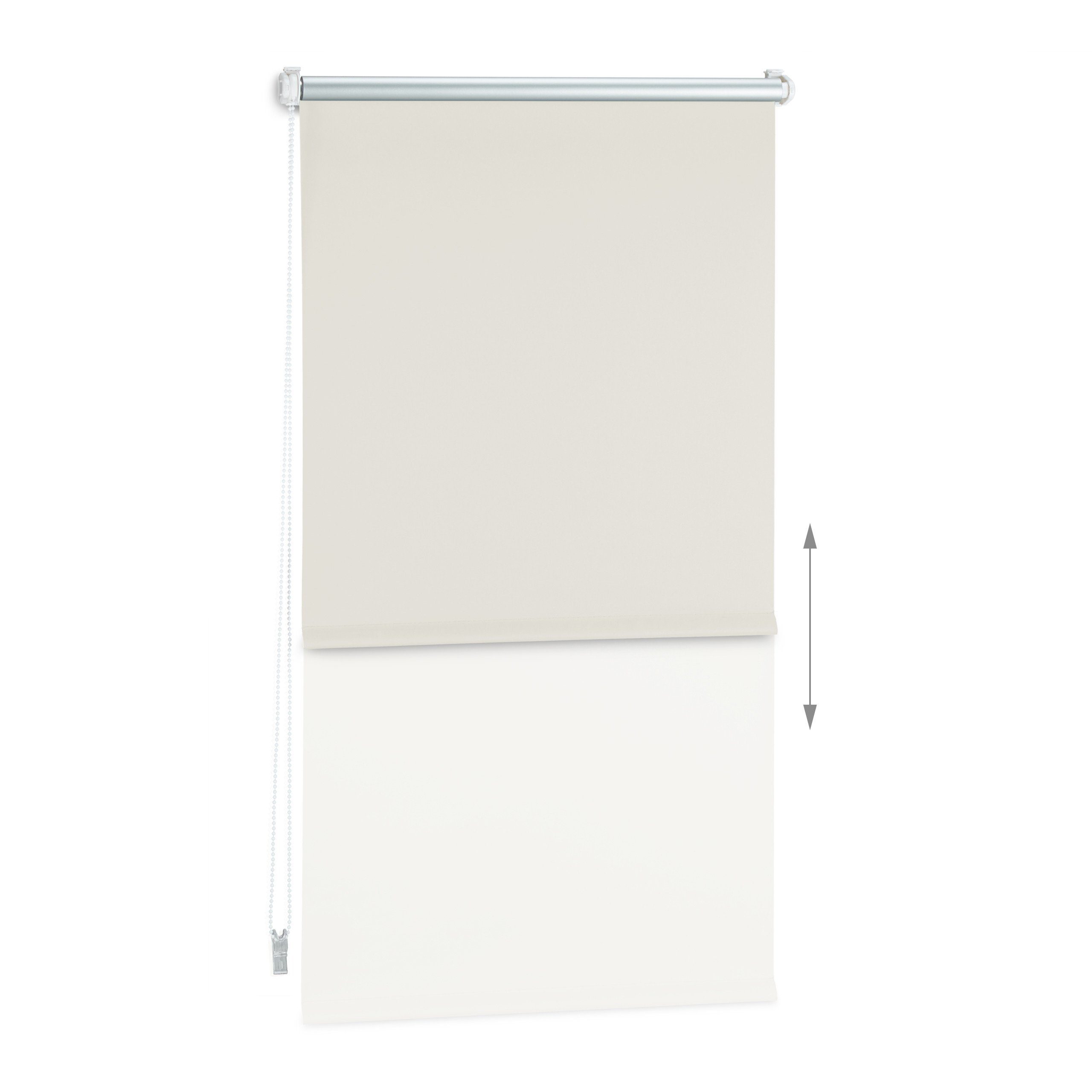 Verdunklungsrollo Thermorollo beige, relaxdays, 60x160cm
