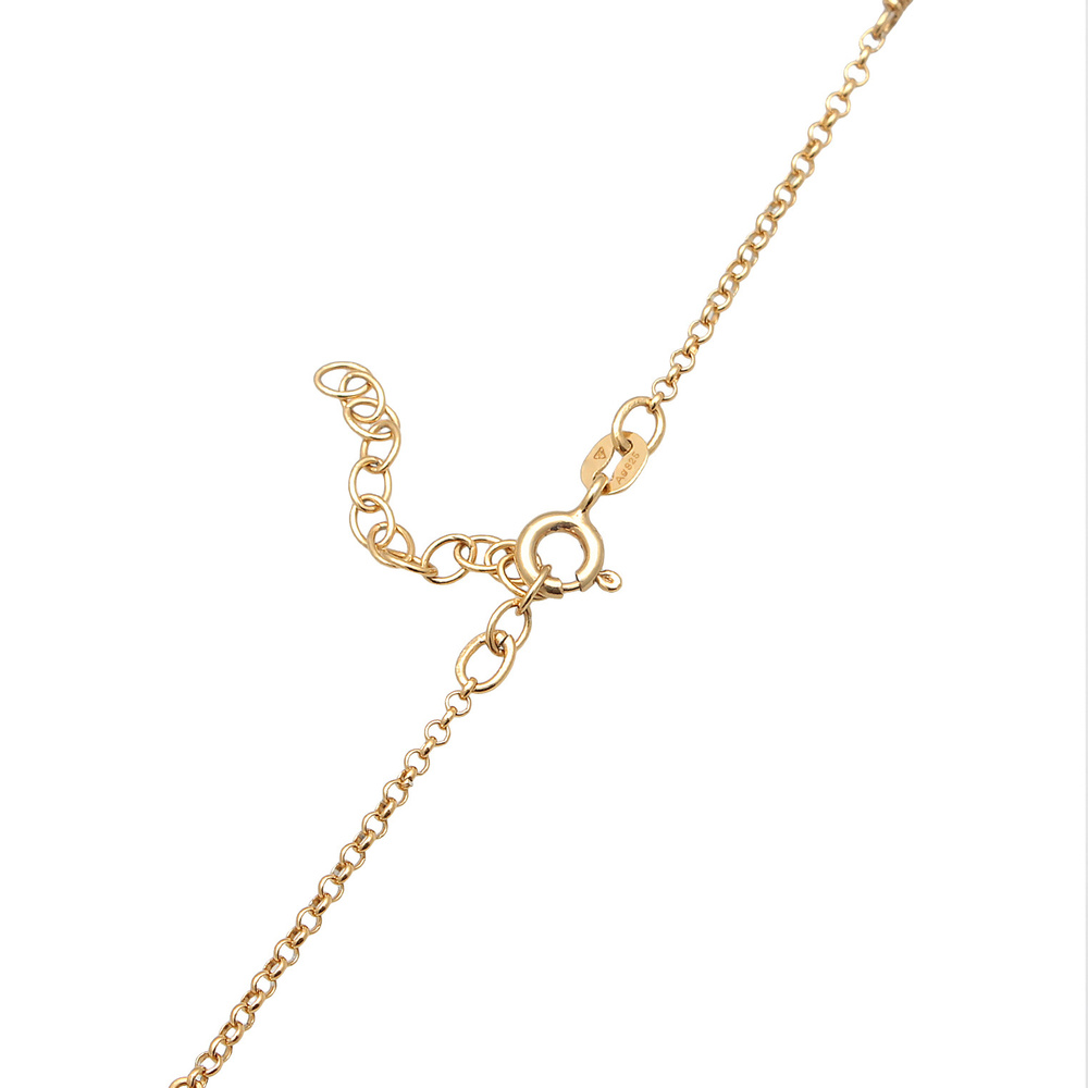 Elli Elli Collier Femmes Tendance filigrane avec des perles d'agate multicolores en ar collier
