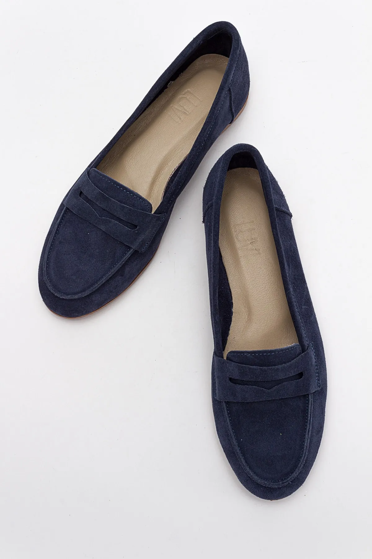 LuviShoes  Damen-Ballerina aus Denim-Wildleder F02