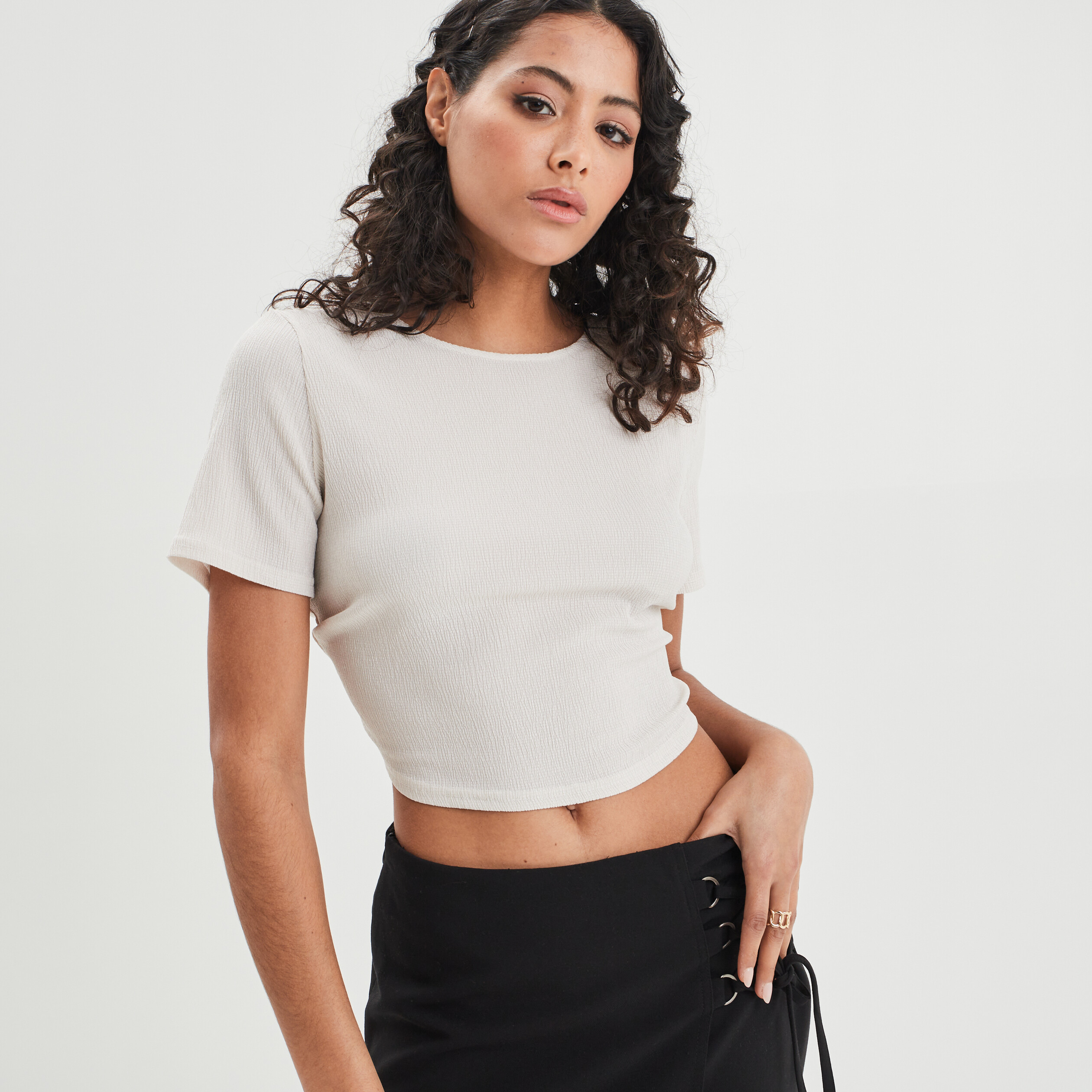T-shirt manches courtes sable femme | La Halle